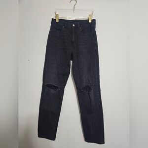 Women's American Eagle Strigid Black Denim Ankle Jeans Size 6R